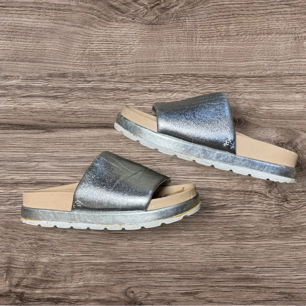 Sam Edelman Shaye Slide Sandal Silver Metallic